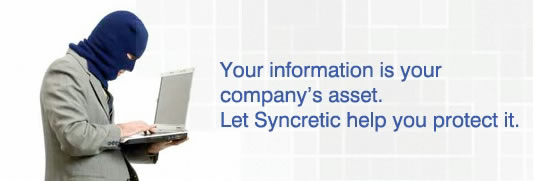 Your information is your company's asset.  Let Syncretic help you protect it.